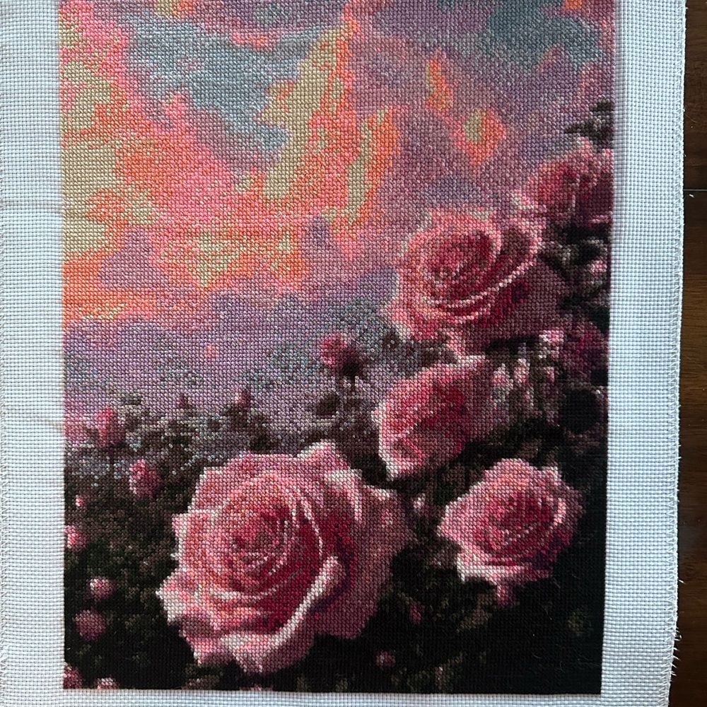 Floral Pink and Green Wall Art